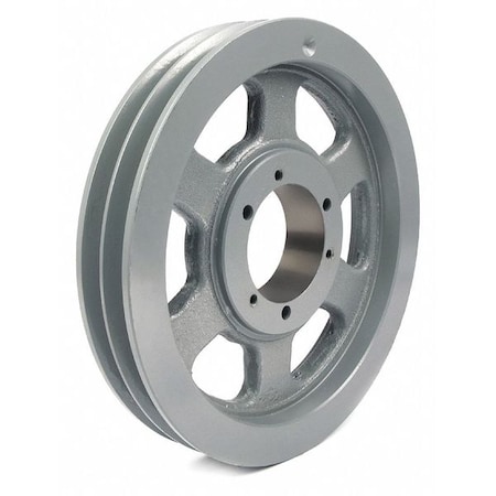 1/2 in to 2-1/2 in Quick Detachable Bushed Bore 2 Groove V-Belt Pulley 10.3 in OD MPN:5V1032