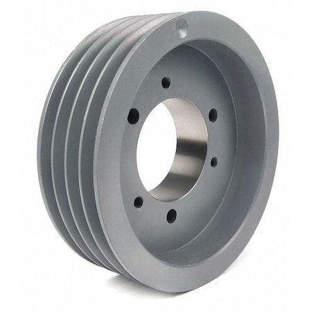 1/2 in to 2-1/2 in Quick Detachable Bushed Bore 4 Groove V-Belt Pulley 6.3 in OD MPN:5V634