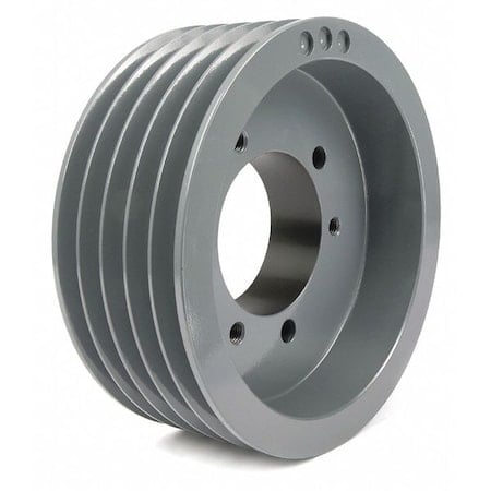 7/8 in to 3-1/2 in Quick Detachable Bushed Bore 5 Groove V-Belt Pulley 9.75 in OD MPN:5V9755