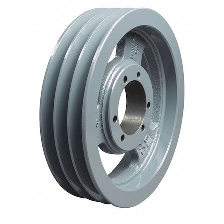 1/2 in to 2-1/2 in Quick Detachable Bushed Bore 3 Groove V-Belt Pulley 9.75 in OD MPN:943B