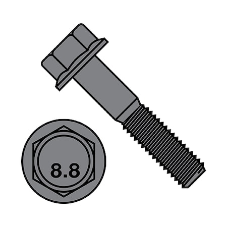 M6-1.0X60 DIN6921 8.8 FLANGE BOLT PLAIN, PK700 MPN:M660BF8P