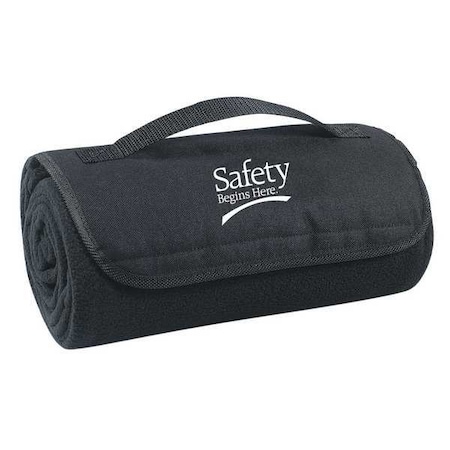 Blanket, Safety Begins Here, 48x53in, Black MPN:8DPM3