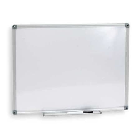 Dry Erase Board, Melamine, 48 in, 72 in, Aluminum Frame, White, Gloss MPN:1NUP5