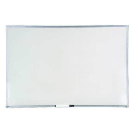 Dry Erase Board, Melamine, 24 in, 36 in, Aluminum Frame, White, Gloss MPN:1NUP9