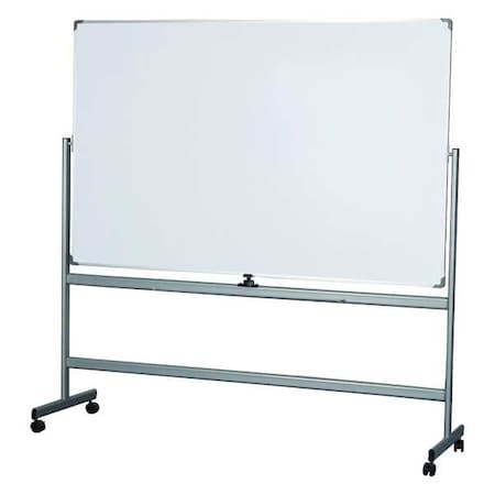 Dry Erase Board, Steel, 35 7/16 in, 47 in, Aluminum Frame, White, Gloss MPN:44ZC25