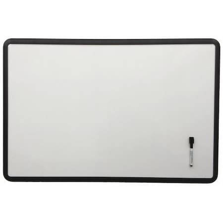 Dry Erase Board, Steel, 48 in, 72 in, Aluminum Frame, White, Gloss MPN:492P19