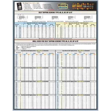 Fastener Tech Sheet, Tapping Drill Sizes MPN:5DFF5