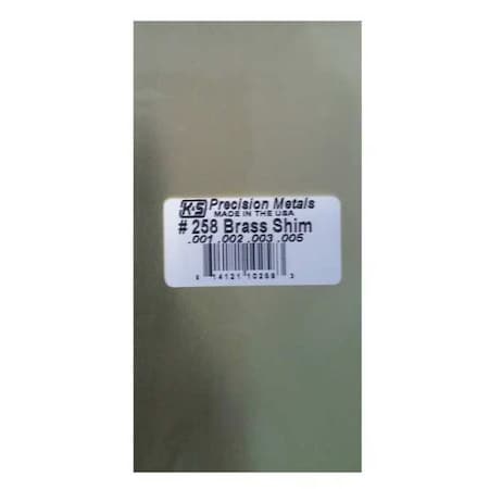 Shim Assortment, General Purp., Brass, PK6 MPN:258