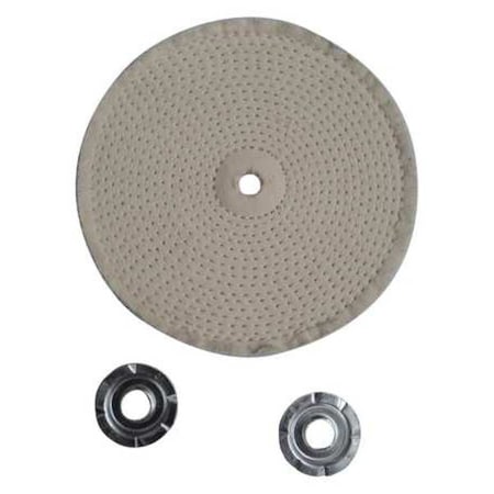 Buffing Wheel, Spiral Sewn, 6 In Dia. MPN:12U083