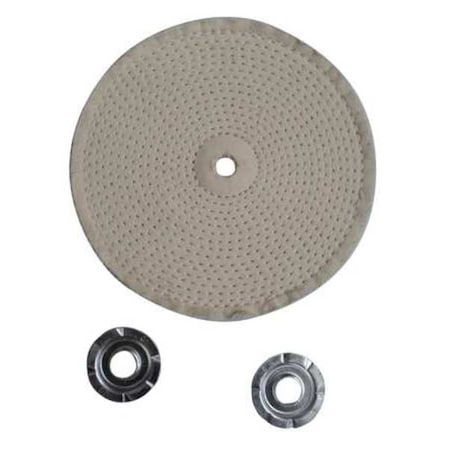 Buffing Wheel, Spiral Sewn, 8 In Dia. MPN:12U085