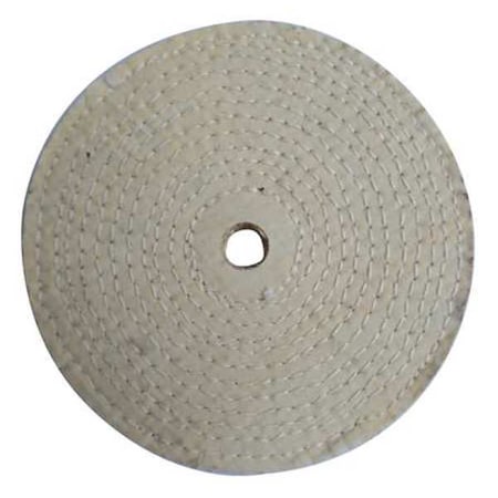 Buffing Wheel, Spiral Sewn, 6 In Dia. MPN:12U107