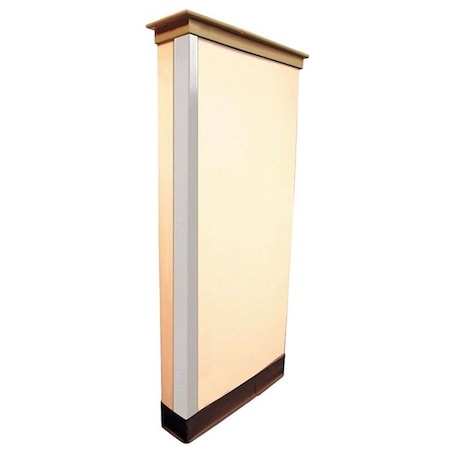 Corner Guard, White, Grain, PVC, 4 ft H MPN:19F831