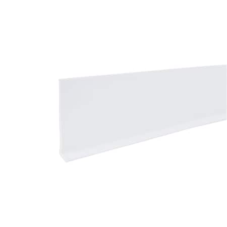 Wall Base Molding, PVC Vinyl, White, 720 in L, 4 in H MPN:2RRX3