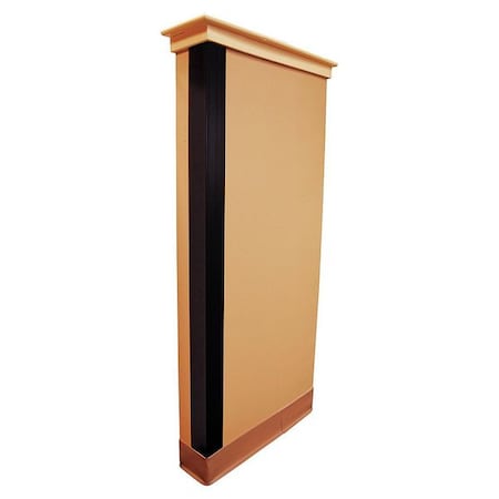 Corner Guard, Black, Smooth, PVC, 4 ft H MPN:5KZG9