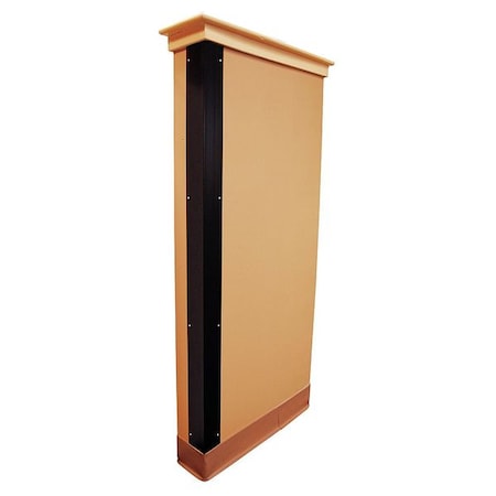 Corner Guard, Black, Smooth, PVC, 4 ft H MPN:5KZH7