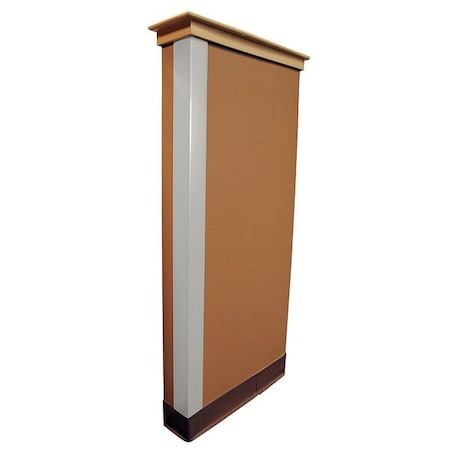 Corner Guard, Silver, Smooth, PVC, 4 ft H MPN:5KZL2