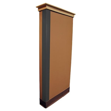 Corner Guard, Gray, Smooth, PVC, 4 ft H MPN:5KZP6