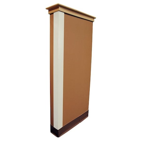 Corner Guard, Eggshell, Smooth, PVC, 4 ft H MPN:6YDF0