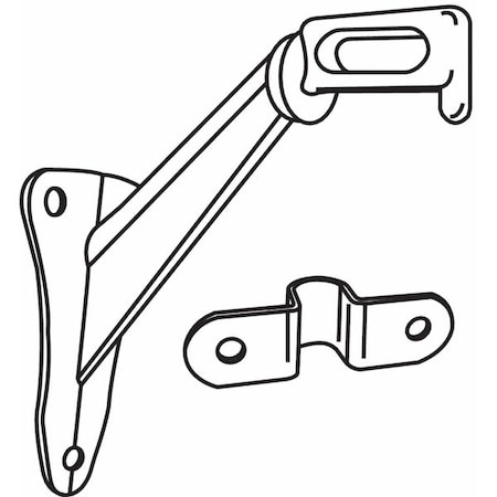 Handrail Bracket, Plated, 3-1/2