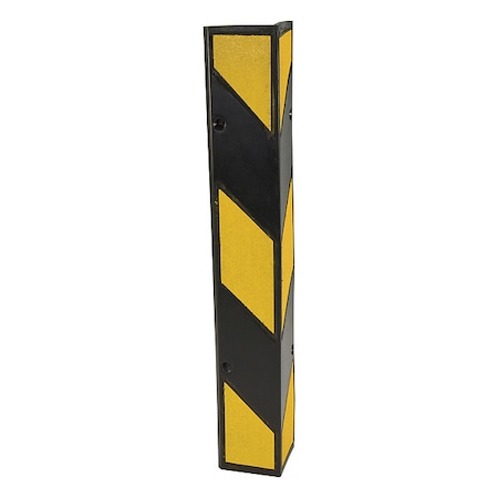 CornerGuard, Blck/Yllw, Rough, Rubber, 39inH MPN:MRCG-39