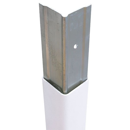 Corner Guard, White, Aluminum/PVC, 4 ft H MPN:PVC-A-2-WH