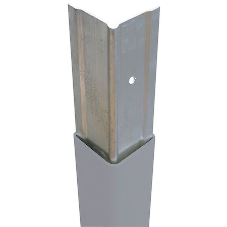 Corner Guard, Gray, Aluminum/PVC, 4 ft H MPN:PVC-A-3-GY