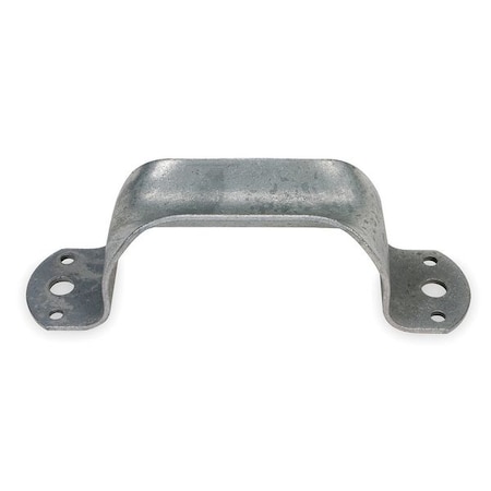 Heavy Duty Door Pull, Steel, 7 3/4 In L, Galv., Unthr. Holes MPN:1WAE9