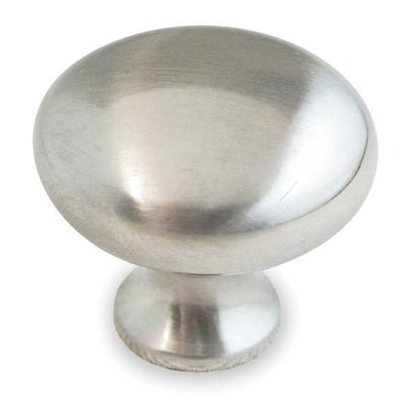 Cabinet Knob, Zinc, Brushed Nickel, Proj. 1-1/16