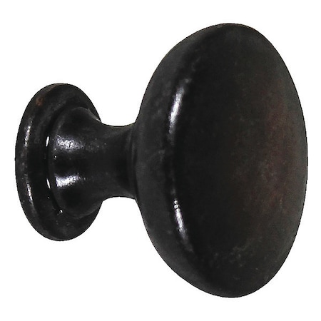 Cabinet Knob, 1 1/4 in Dia, Zinc, Round MPN:45-354ORBZ