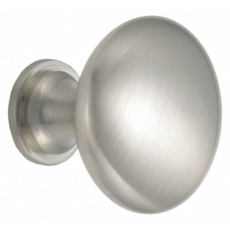 Cabinet Knob, 1 1/4 in Dia, Satin Nickel MPN:45-354SNK