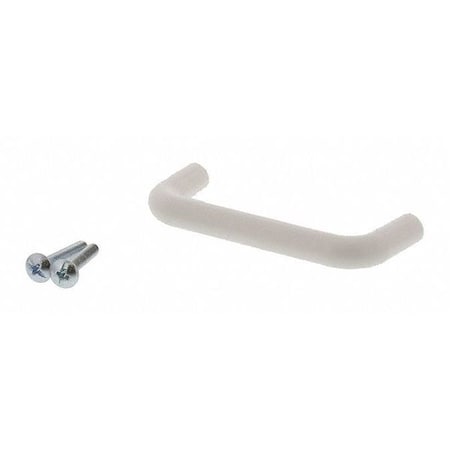 Pull Handle, White, Plastic, 3/4 in Dia MPN:45-403