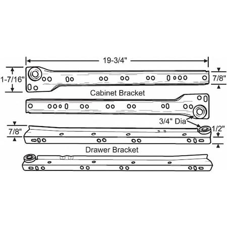 Drawer Slide, Friction, 30 in Ext L MPN:45-581-20