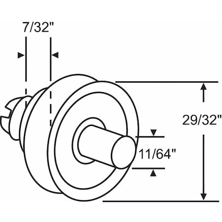 Drawer Roller, 1/4 in H, Plastic MPN:45-98
