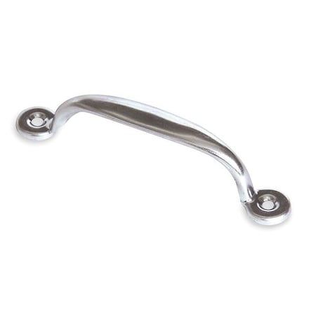 Door Pull, 4 7/8 In, Polished Zinc, Unthr. Through Holes MPN:4PE14