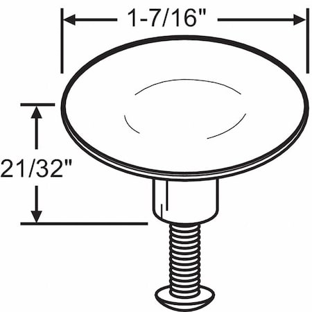 Cabinet Knob, 1 1/2 in Dia, Polished Brass MPN:8-300