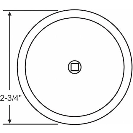 Cabinet Knob Back Plate, 2 3/4 in Dia MPN:900-10221AB