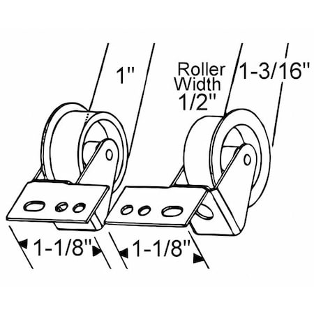 Drawer Guide Roller, Steel, 150lb Limit MPN:900-11808