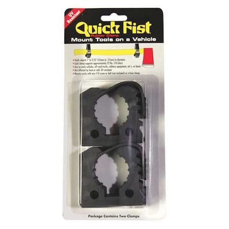 Cable Clamp, Rubber, 2-1/4 in Bundle Dia., Black, 2 PK MPN:10010