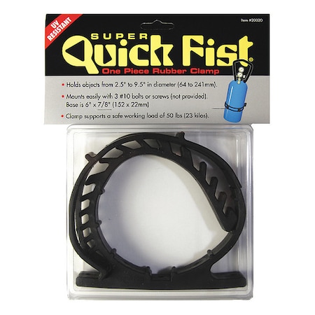 Cable Clamp, Rubber, 9-1/2 in Bundle Dia., Black MPN:20020