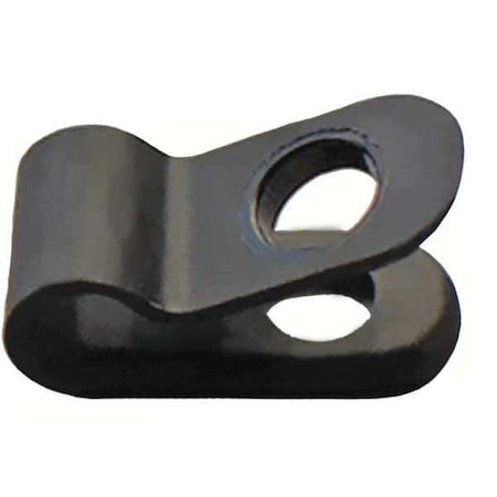 Cable Clamp, Nylon, 3/8 in Bundle Dia., Black, 25 PK MPN:22CC37B0375B