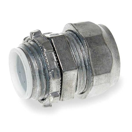 Insulated Compression Connector, Rain Tight Connector, 1 1/4 in, Zinc, Plain MPN:3LT68