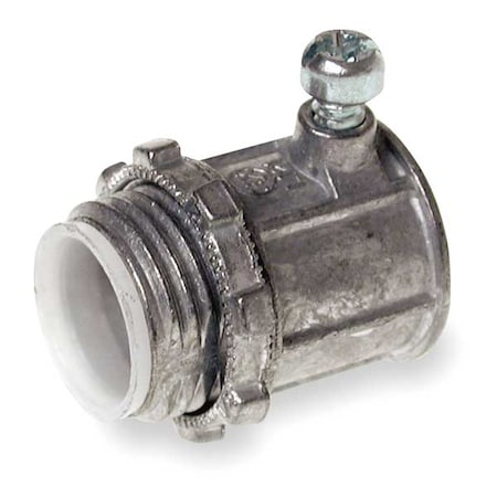 EMT Grounding Connector, 2 in, Set Screw, Zinc Alloy, Plain MPN:3LT79