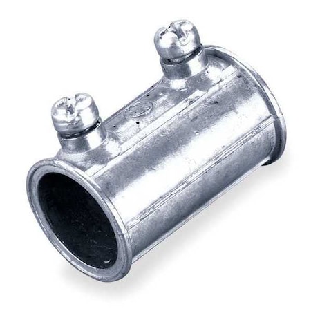 EMT Coupling, 1 in, Set Screw, Zinc Alloy, Plain MPN:5XC17
