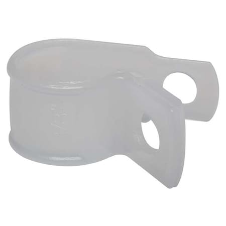 Cable Clamp, Nylon 6/6, 3/8 in Bundle Dia., Natural, 0.86 in L, 100 PK MPN:6EEF0