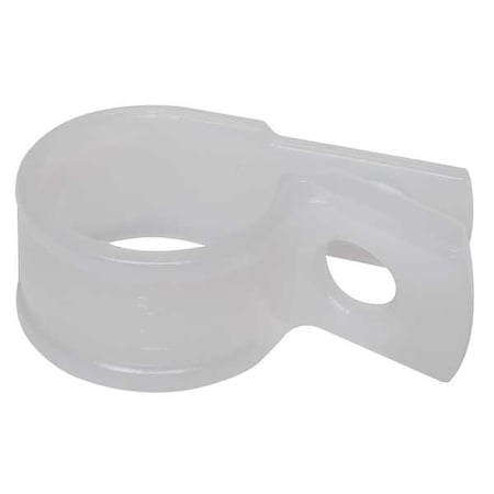 Cable Clamp, Nylon 6/6, 1/2 in Bundle Dia., Natural, 1-1/16 in L, 100 PK MPN:6EEF1