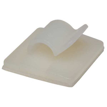 Cable Clip, Nylon 6/6, 0.19 in Bundle Dia., Natural, 3/4 in L, 25 PK MPN:6EEF4