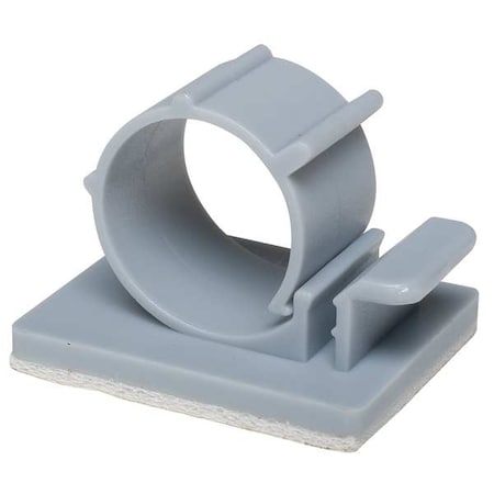 Cable Clip, Nylon 6/6, 0.55 in Bundle Dia., Gray, 1-3/16 in L, 25 PK MPN:6EEF6