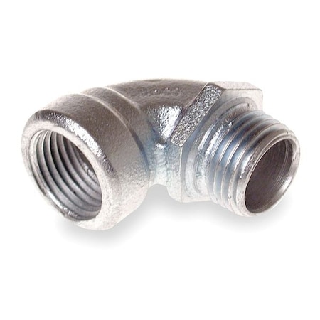 RMC 90 Deg Elbow, 1/2 in, Malleable Iron, Plain MPN:6XC50