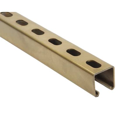 Single Channel Strut, Slotted, Steel, Zinc-Plated, 9/16 in x 1-1/8 in Hole Size, Gold MPN:FS-200SS GD 120.00