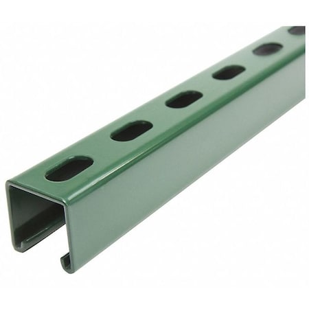 Single Channel Strut, Slotted, Steel, Painted, 9/16 in x 1-1/8 in Hole Size, Green MPN:FS-200SS GR 60.00